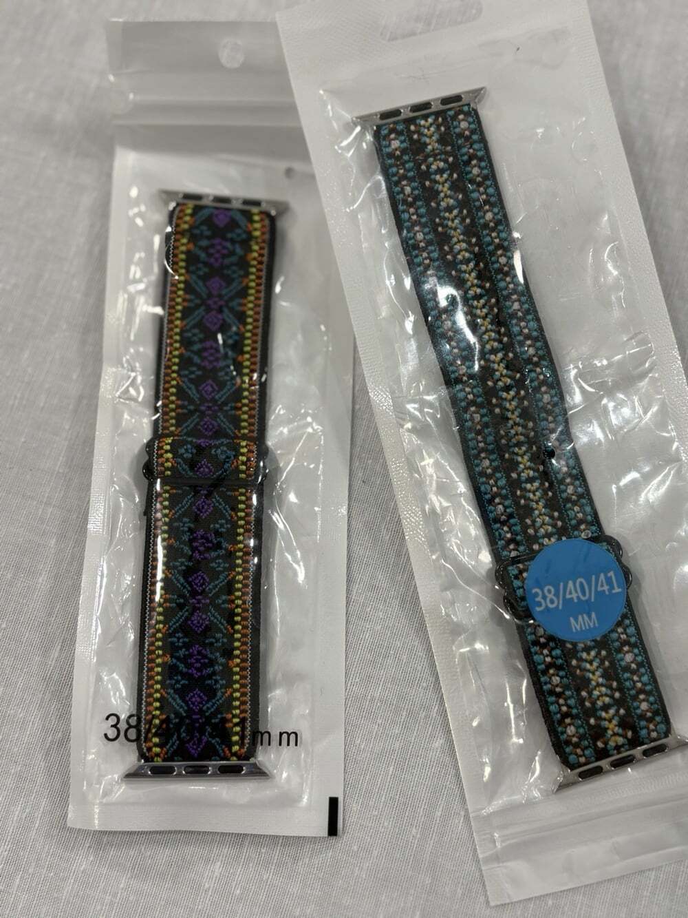Watch Bands For Apple Watch Elastic Adjustable Blue Black Multicolored 38-40MM